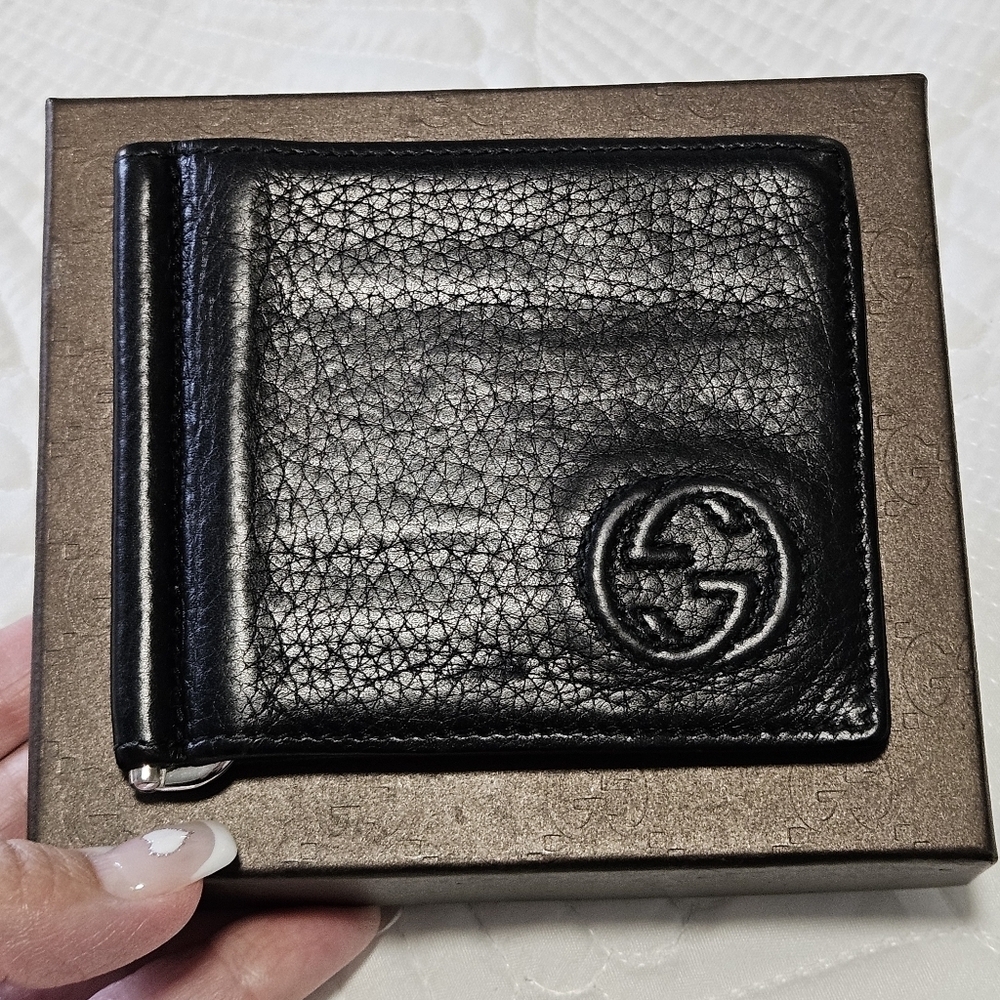 Gucci Soho Leather Money Clip Bifold Wallet - Picture 2 of 9